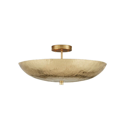 Origo 24-Inch Semi-Flush Mount in Brass by Currey & Company