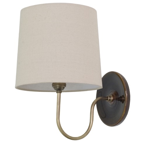 Scatchard Stoneware Brown Gloss Wall Lamp by House of Troy Lighting