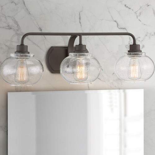 Trilogy 26.50-Inch Vanity Light in Old Bronze by Quoizel Lighting