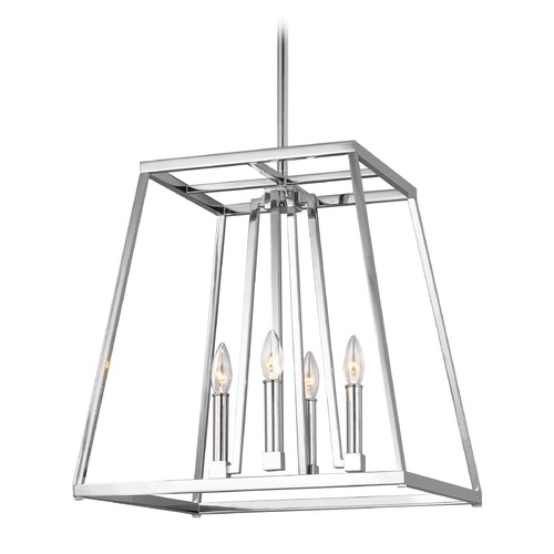 Conant Medium Lantern in Chrome by Visual Comfort Studio