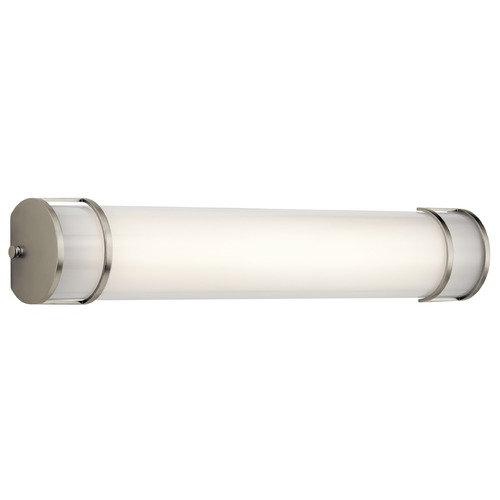 24-Inch Brushed Nickel LED Bath Light with Polycarbonate Diffuser by Kichler Lighting