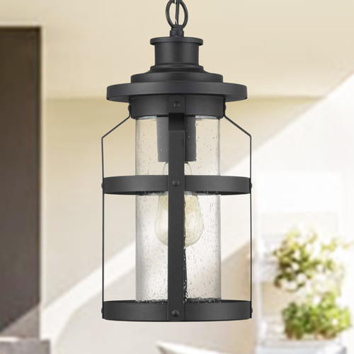 Haslett Black Outdoor Hanging Light by Progress Lighting