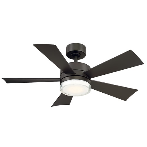 Modern Forms by WAC Lighting Modern Forms Wynd Bronze LED Ceiling Fan with Light FR-W1801-42L-35-BZ