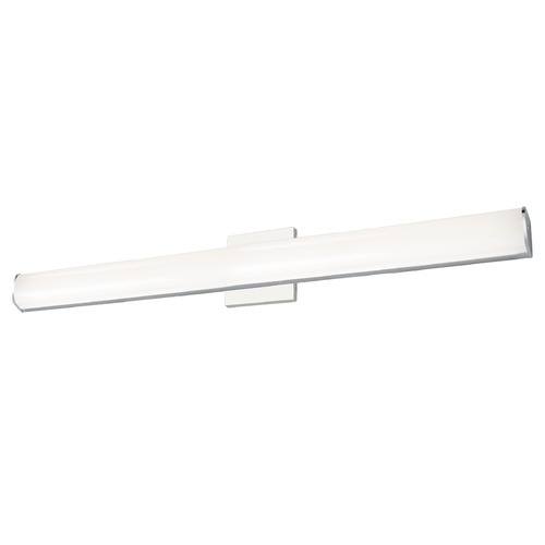 Modern Chrome LED Bathroom Light with White Shade 3000K 2442LM by Kuzco Lighting