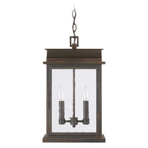 Bolton Outdoor Hanging Light in Oiled Bronze by Capital Lighting