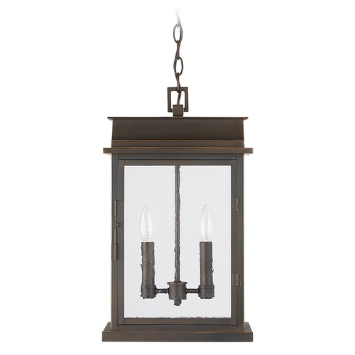 Capital Lighting Bolton Outdoor Hanging Light in Oiled Bronze by Capital Lighting 936823OZ