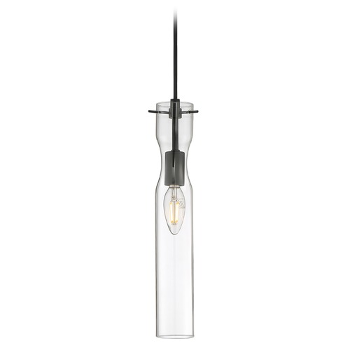 Satco Lighting Spyglass Black Pendant with Cylindrical Shade by Satco Lighting 60/6876