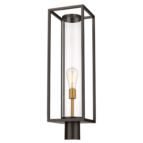Dunbroch Deep Bronze & Outdoor Brass Post Light by Z-Lite