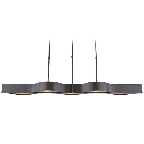 Visual Comfort Signature Collection Kelly Wearstler Avant Linear Pendant in Bronze by Visual Comfort Signature KW5523BZFG