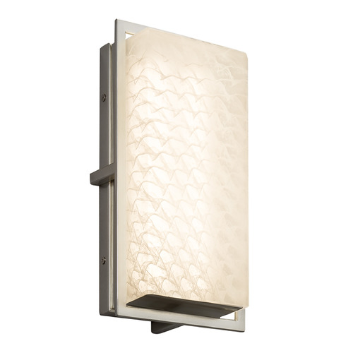 Justice Design Group Avalon Brushed Nickel LED Outdoor Wall Light