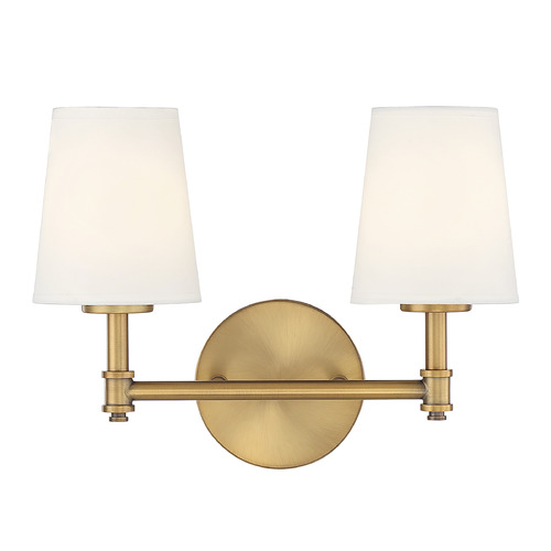 15-Inch Bathroom Light in Natural Brass by Meridian