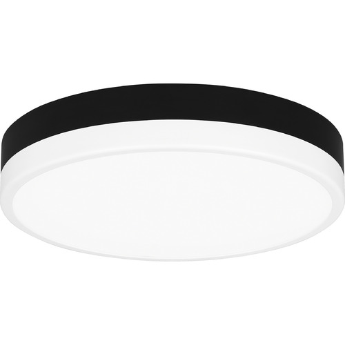 Quoizel Lighting Weldin 11-Inch LED Flush Mount in Black & White by Quoizel Lighting WLN1611MBKW