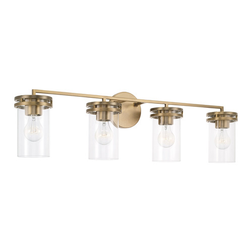 HomePlace by Capital Lighting Fuller 4-Light Bath Light in Brass by HomePlace by Capital Lighting 148741AD-539