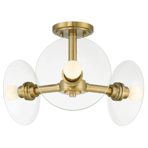 Designers Fountain Litto Brushed Gold Semi-Flushmount Light