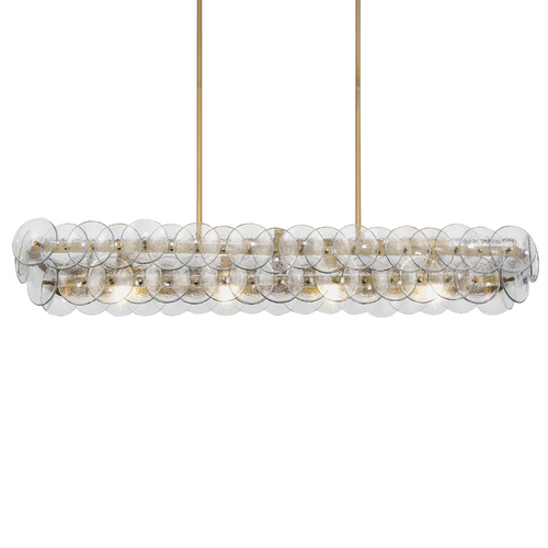Loren 54-Inch Linear Chandelier in Weathered Brass by Maxim Lighting