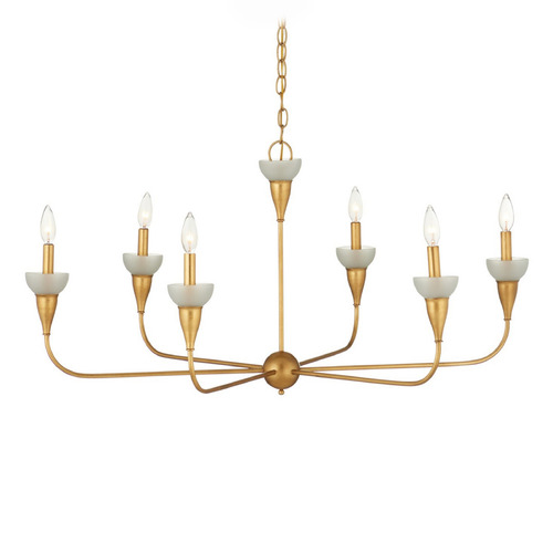 Currey and Company Aurelia Contemporary Gold Leaf / Gold Chandelier