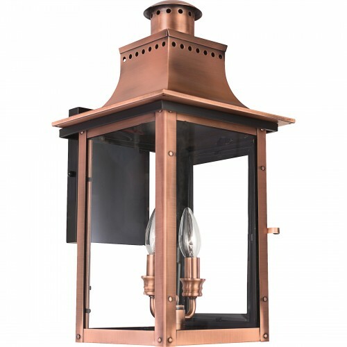 Chalmers Outdoor Wall Light in Aged Copper by Quoizel Lighting