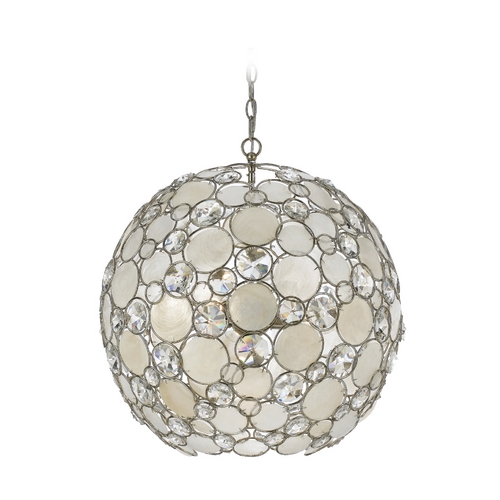Palla Crystal Chandelier in Antique Silver by Crystorama Lighting