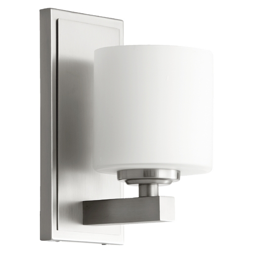 Quorum Lighting Satin Nickel Sconce by Quorum Lighting 5669-1-65