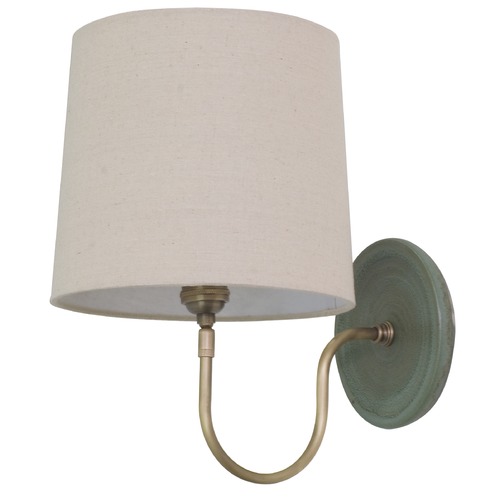 Scatchard Stoneware Green Matte Wall Lamp by House of Troy Lighting