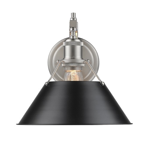 Orwell Wall Sconce in Pewter & Black by Golden Lighting
