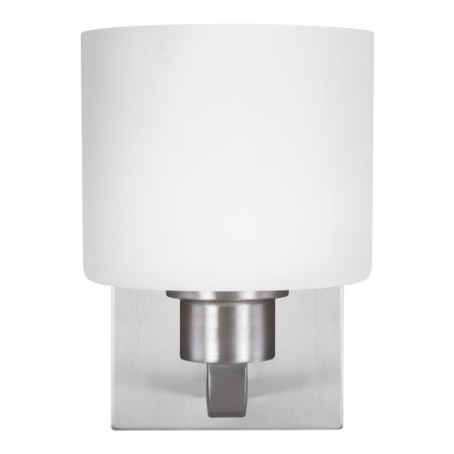 Generation Lighting Canfield Brushed Nickel Sconce by Generation Lighting 4128801-962