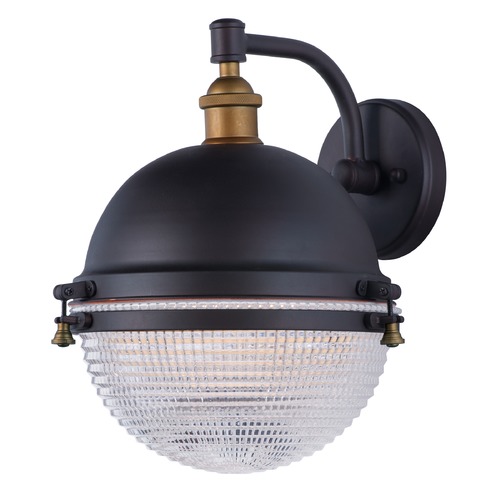 Portside Oil Rubbed Bronze & Antique Brass Outdoor Wall Light by Maxim Lighting