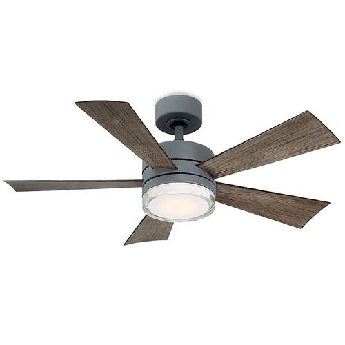 Modern Forms by WAC Lighting Wynd 42-Inch LED Outdoor Fan in Graphite 3500K by Modern Forms FR-W1801-42L35GHWG