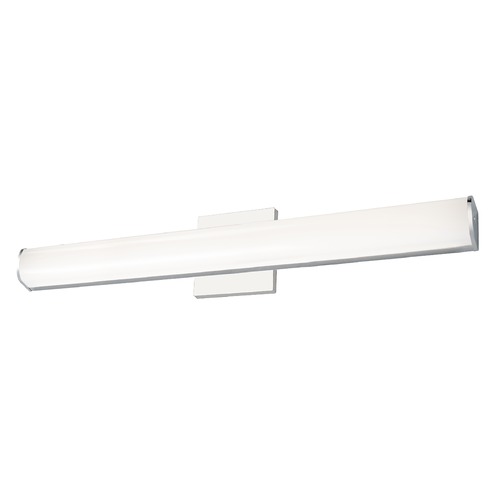 Kuzco Lighting Modern Chrome LED Bathroom Light with White Shade 3000K 1400LM by Kuzco Lighting VL61224-CH