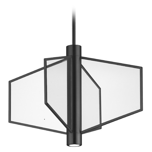 Telstar 26-Inch Wide LED Pendant in Matte Black by ET2 Lighting