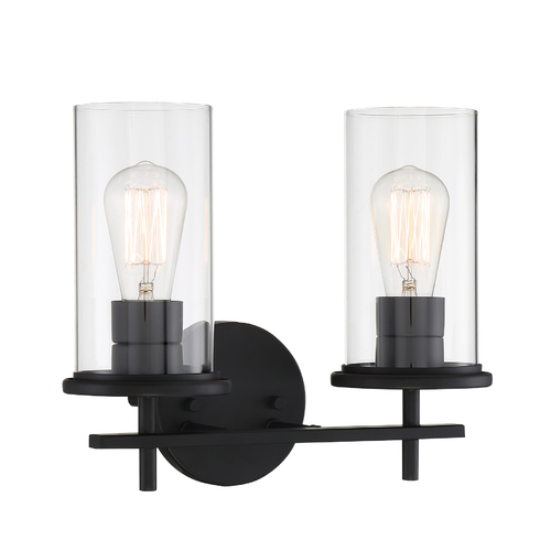Haisley 2-Light Vanity Light in Coal by Minka Lavery
