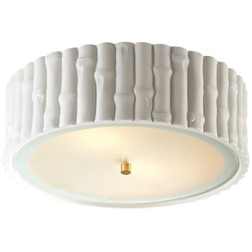 Visual Comfort Signature Collection Alexa Hampton Frank Large Flush Mount in White by Visual Comfort Signature AH4005WHTFG