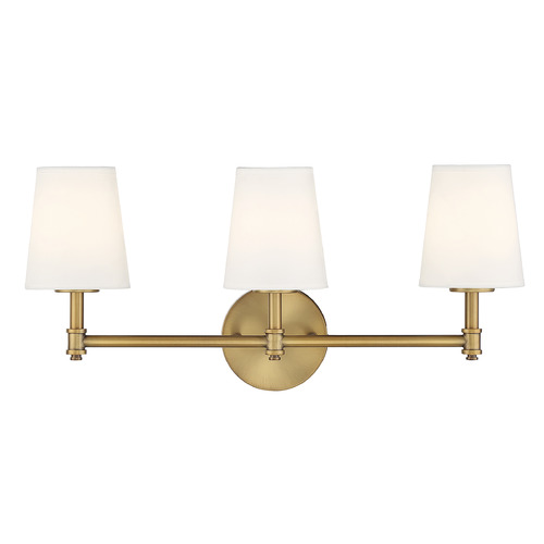24-Inch Bathroom Light in Natural Brass by Meridian