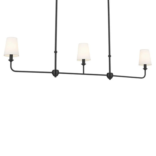 Kichler Lighting Pallas 3-Light Linear Chandelier in Black by Kichler Lighting 52519BK