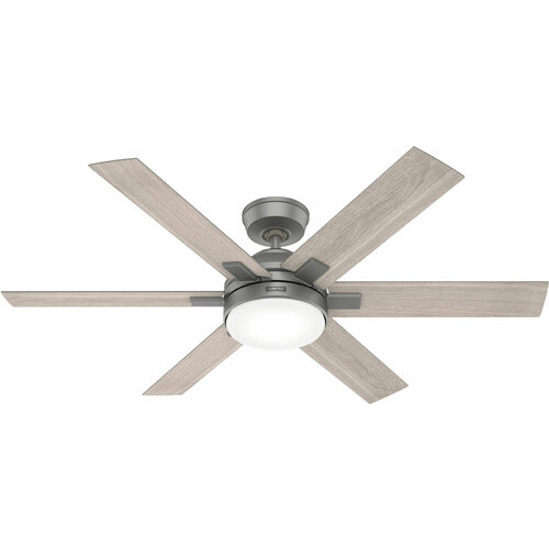 Hunter Fan Company Georgetown 52-Inch LED Fan in Matte Silver by Hunter Fan Company 51878