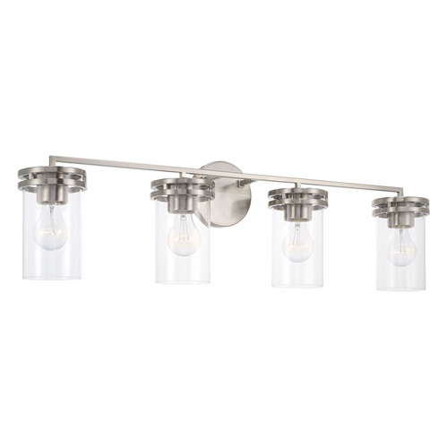 HomePlace by Capital Lighting Fuller 4-Light Bath Light in Nickel by HomePlace by Capital Lighting 148741BN-539