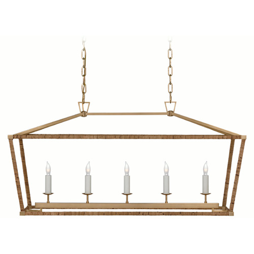 E.F. Chapman Darlana Linear Lantern in Antique Brass by VC Signature