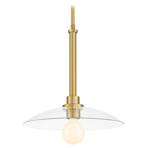 Designers Fountain Litto Brushed Gold Pendant Light with Bowl / Dome Shade