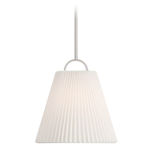 Meridian Brushed Nickel Pendant Light with Conical Shade