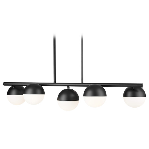 Z-Lite Realm Sphere Matte Black Island Light