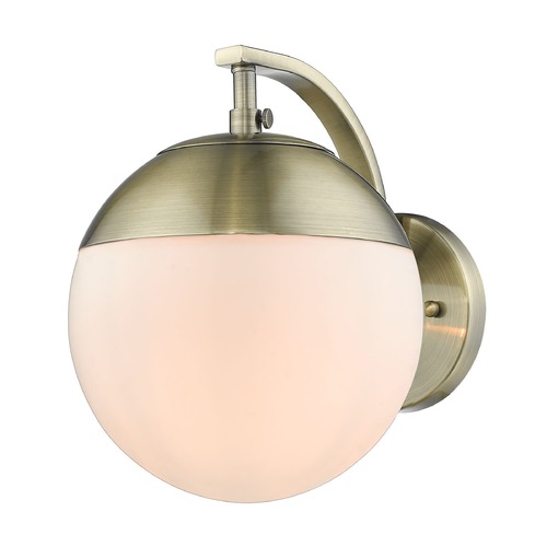 Golden Lighting Dixon Aged Brass Sconce by Golden Lighting 3218-1WAB-AB