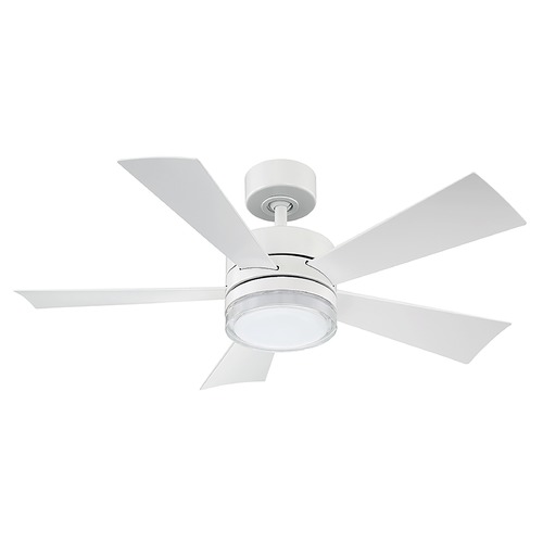 Modern Forms by WAC Lighting Wynd 42-Inch LED Outdoor Fan in Matte White 3500K by Modern Forms FR-W1801-42L-35-MW