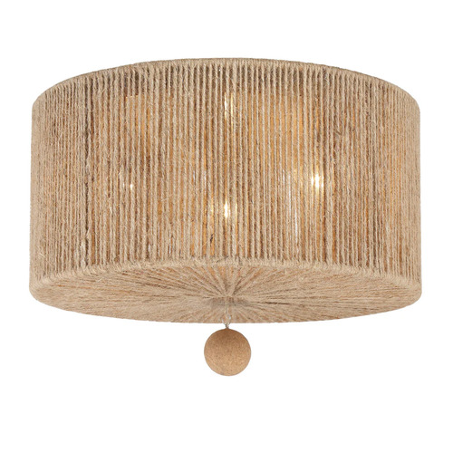 Crystorama Lighting Jessa 3-Light Flush Mount in Burnished Silver by Crystorama Lighting JES-B7103-BS