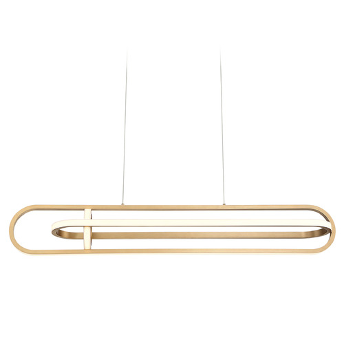 Demark 43-Inch Linear LED Chandelier in Gold by Eurofase Lighting
