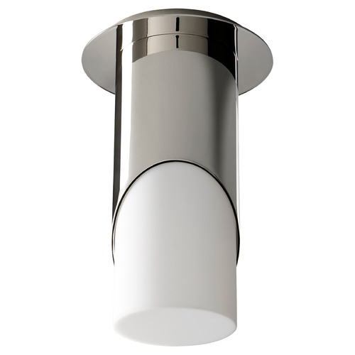 Ellipse Large LED Acrylic Ceiling Mount in Nickel by Oxygen Lighting