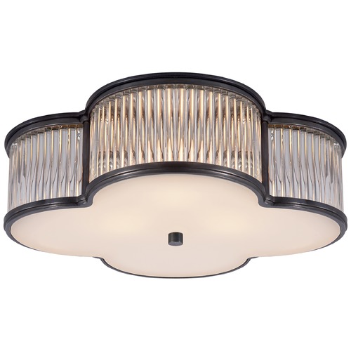 Alexa Hampton Basil Large Flush Mount in Gun Metal by Visual Comfort Signature