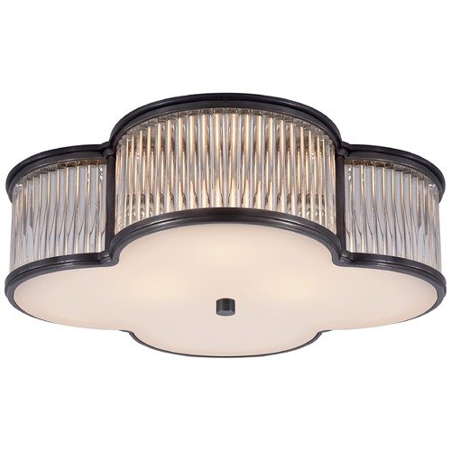 Visual Comfort Signature Collection Alexa Hampton Basil Large Flush Mount in Gun Metal by Visual Comfort Signature AH4015GMCGFG