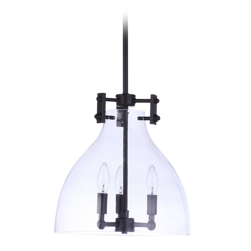 Chardonnay Flat Black Pendant by Craftmade Lighting