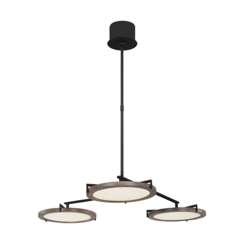 Visual Comfort Modern Collection Visual Comfort Modern Collection Shuffle Nightshade Black LED Chandelier CDCH17227WOB