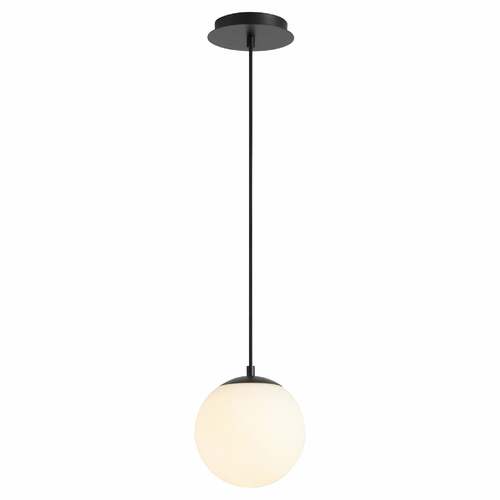 Oxygen Luna 8-Inch 3000K LED Pendant in Black by Oxygen Lighting 3-671-15